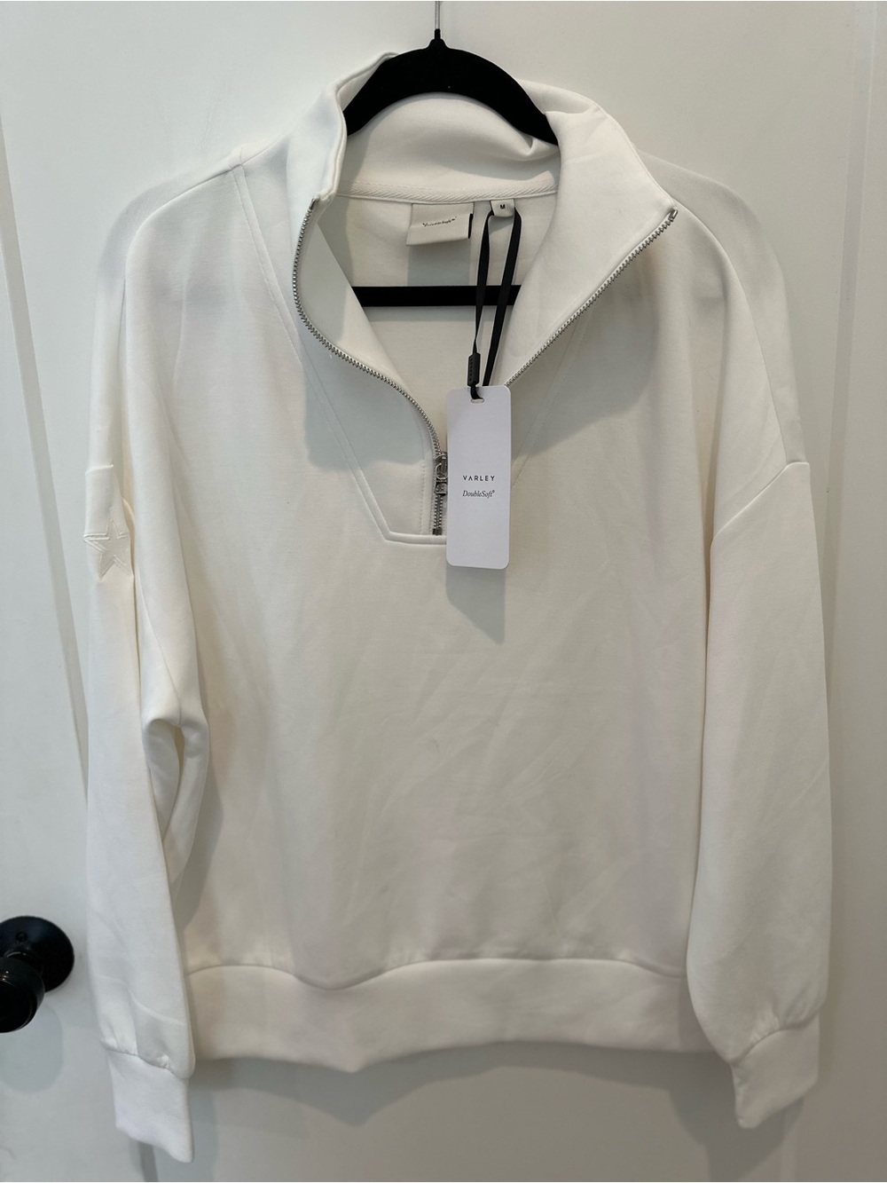 Yarley white Quarter‑Zip women’s Sweatshirt